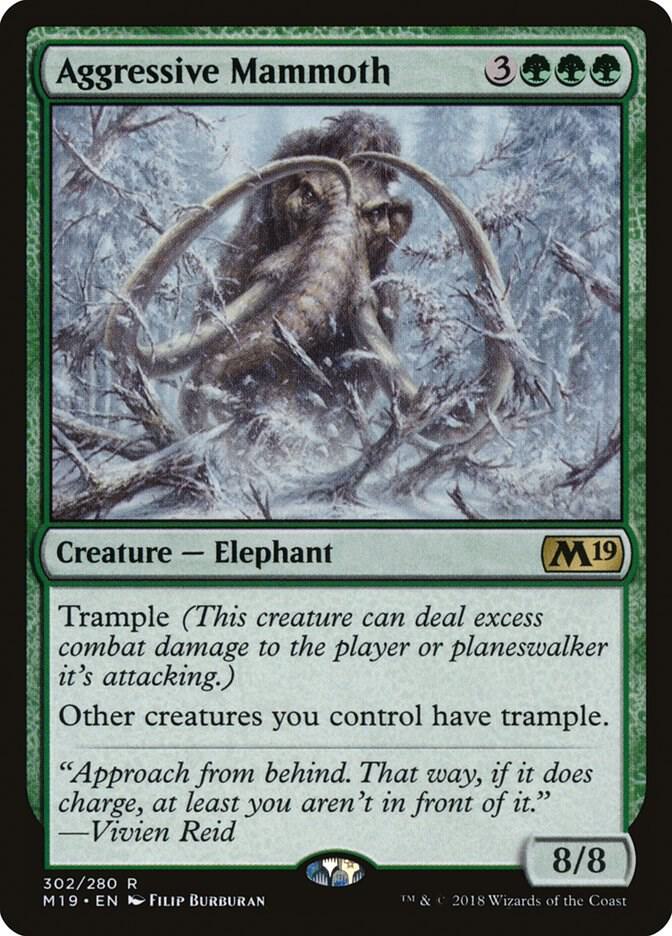 Aggressive Mammoth 302 (Core Set 2019)  | Good Games Adelaide SA