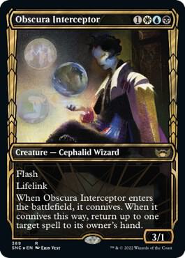 Obscura Interceptor Gilded Foil 389 (Streets of New Capenna)  - Foil | Good Games Adelaide SA