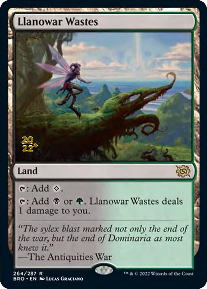 Llanowar Wastes 264 (Prerelease Cards)  - Foil | Good Games Adelaide SA
