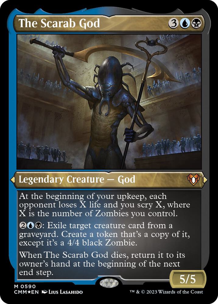 The Scarab God 590 (Commander Masters)  - Etched Foil | Good Games Adelaide SA