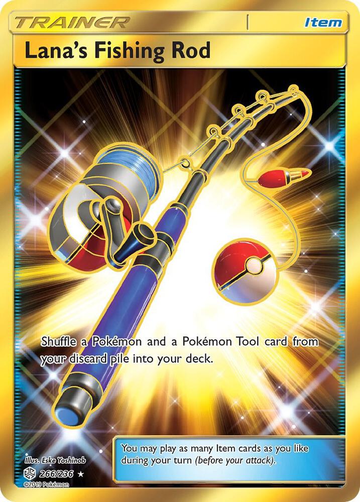 Lanas Fishing Rod Secret 266/236 (SM - Cosmic Eclipse)  - Holofoil | Good Games Adelaide SA