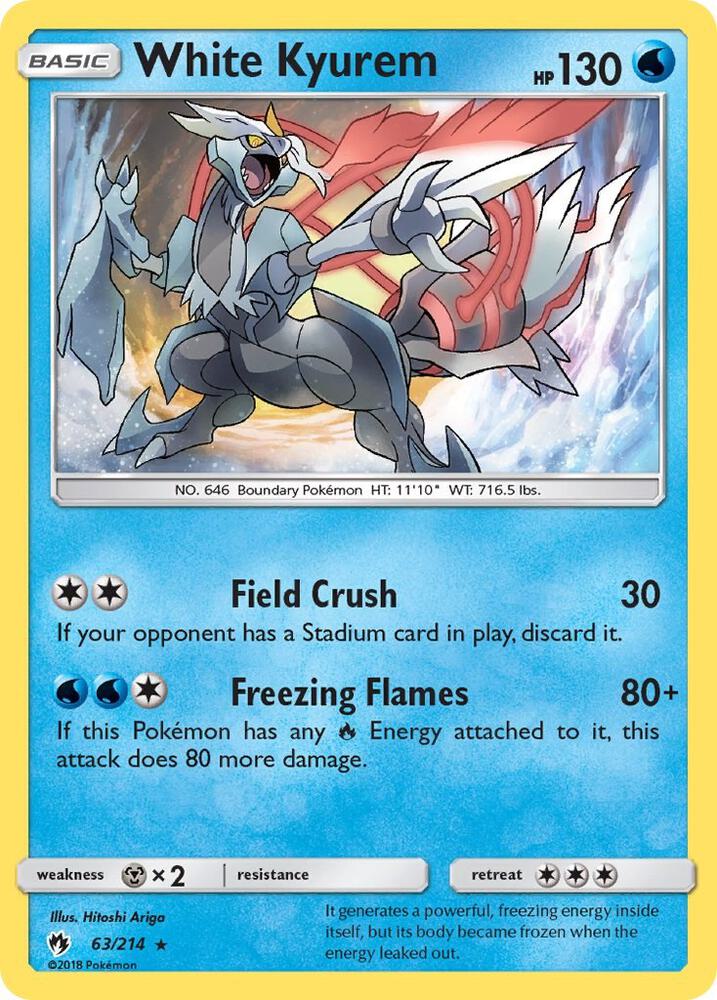 White Kyurem 63/214 (SM - Lost Thunder)  - Holofoil | Good Games Adelaide SA
