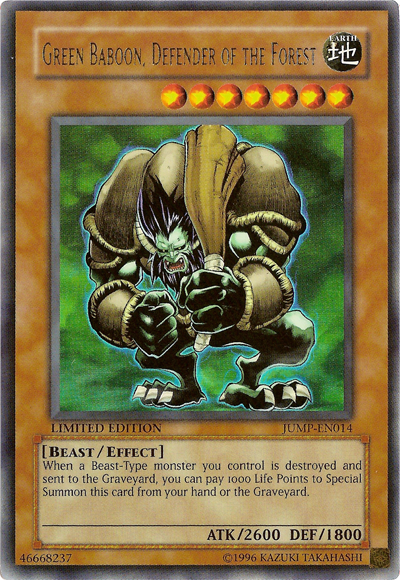 Green Baboon, Defender of the Forest [JUMP-EN014] Ultra Rare | Good Games Adelaide SA