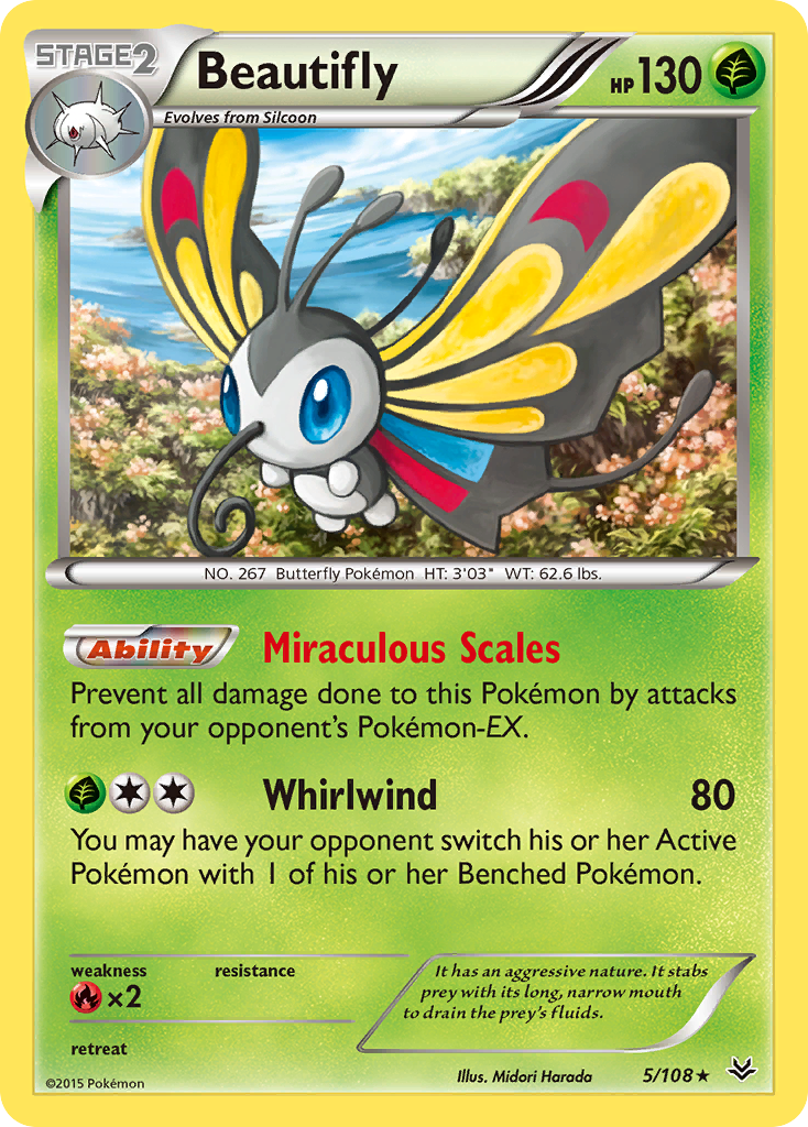 Beautifly (5/108) [XY: Roaring Skies] | Good Games Adelaide SA
