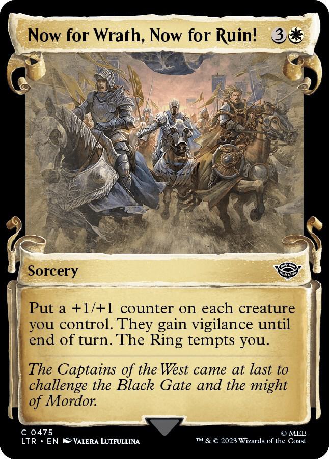 Now for Wrath Now for Ruin! 475 (Universes Beyond: The Lord of the Rings: Tales of Middle-earth)  - Showcase Scroll | Good Games Adelaide SA