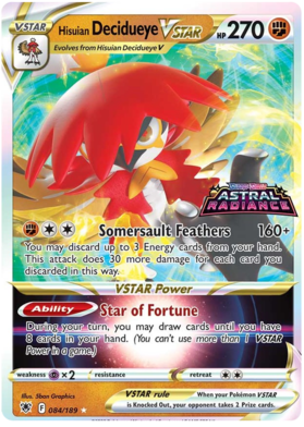 Hisuian Decidueye VSTAR (084/189) (Jumbo Card) [Sword & Shield: Astral Radiance] | Good Games Adelaide SA