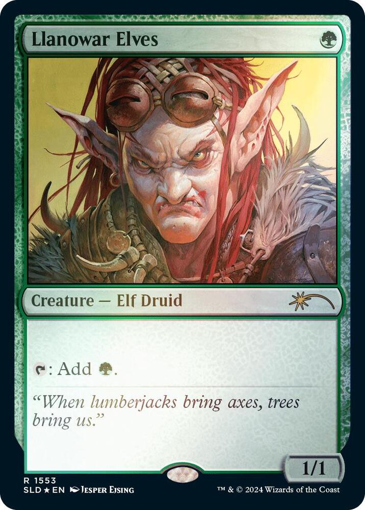 Llanowar Elves 1553 Rainbow Foil 1553 (Secret Lair Drop Series)  - Foil | Good Games Adelaide SA