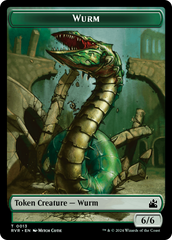 Spirit (0018) // Wurm Double-Sided Token [Ravnica Remastered Tokens] | Good Games Adelaide SA