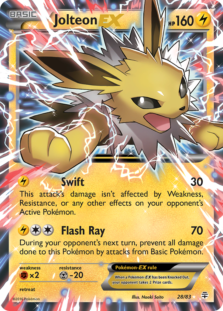Jolteon EX (28/83) [XY: Generations] | Good Games Adelaide SA