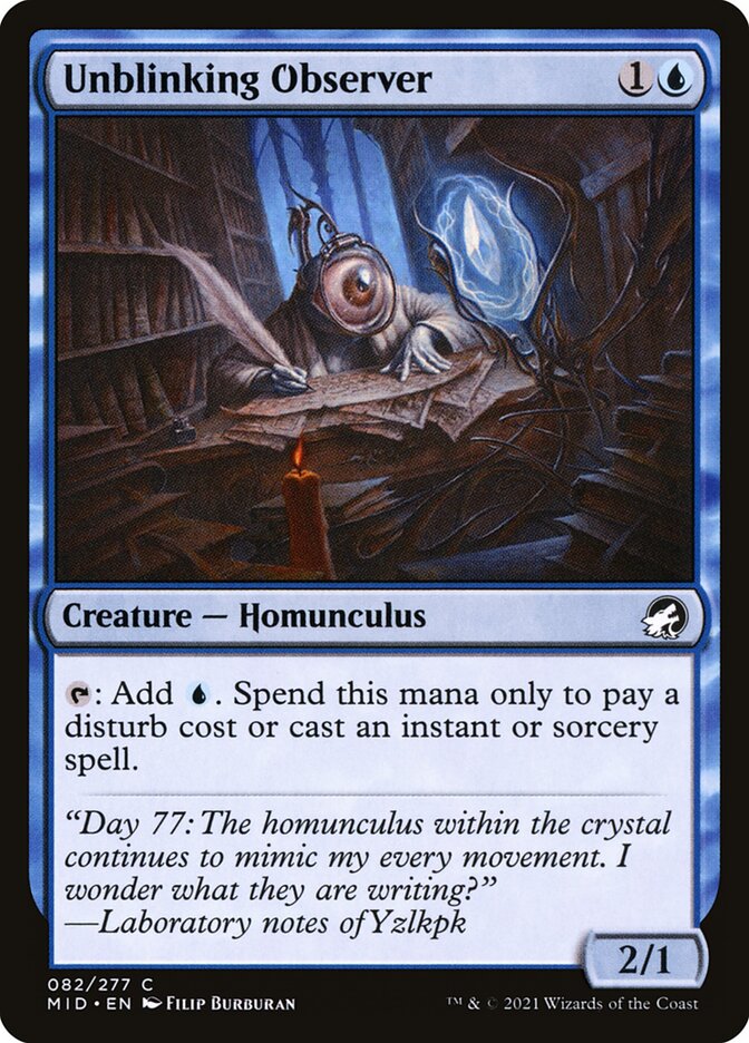 Unblinking Observer 82 (Innistrad: Midnight Hunt)  - Foil | Good Games Adelaide SA