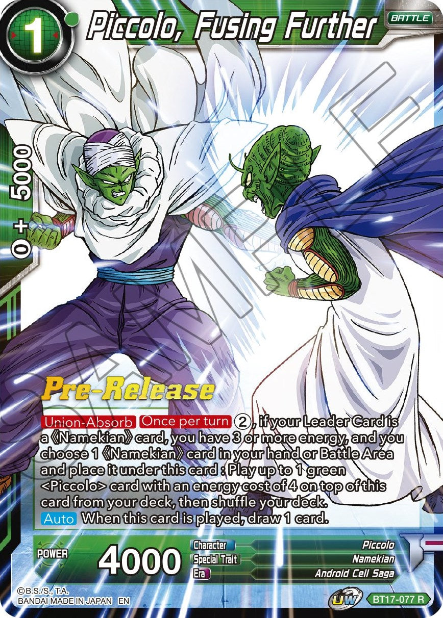 Piccolo, Fusing Further (BT17-077) [Ultimate Squad Prerelease Promos] | Good Games Adelaide SA
