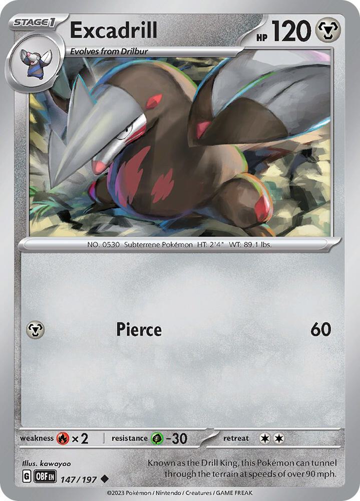 Excadrill 147/197 (SV03: Obsidian Flames)  | Good Games Adelaide SA