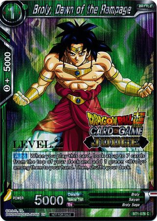 Broly, Dawn of the Rampage (Level 2) [BT1-076] | Good Games Adelaide SA