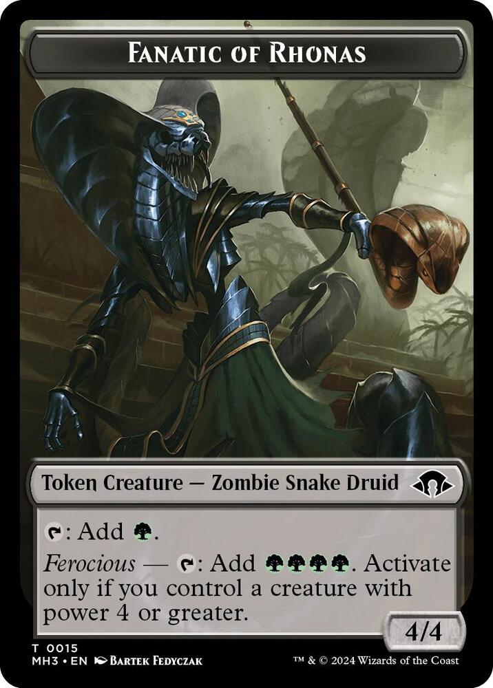 Fanatic of Rhonas Token 15 (Modern Horizons 3)  | Good Games Adelaide SA