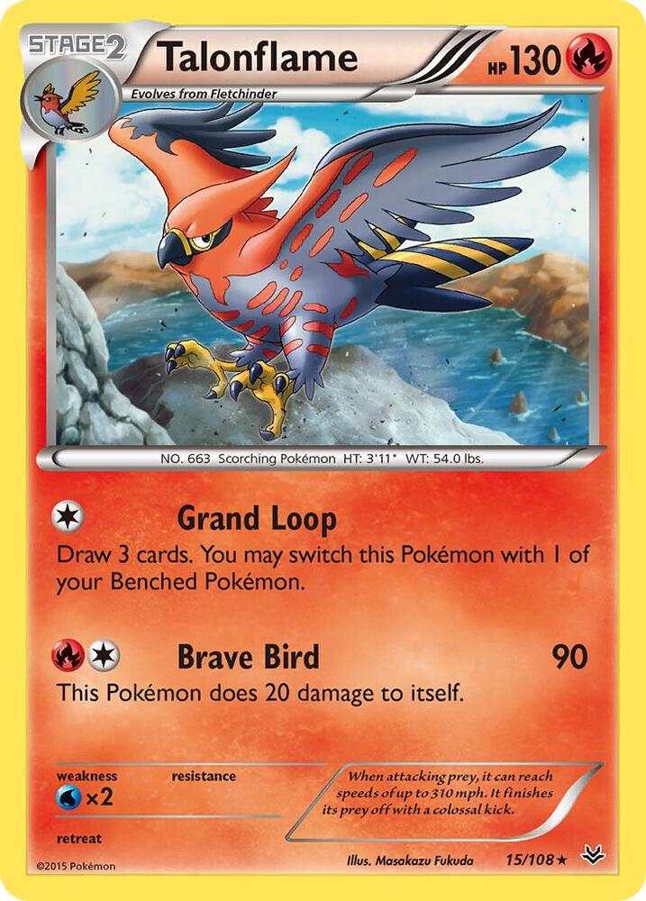 Talonflame 15/108 (XY - Roaring Skies)  | Good Games Adelaide SA