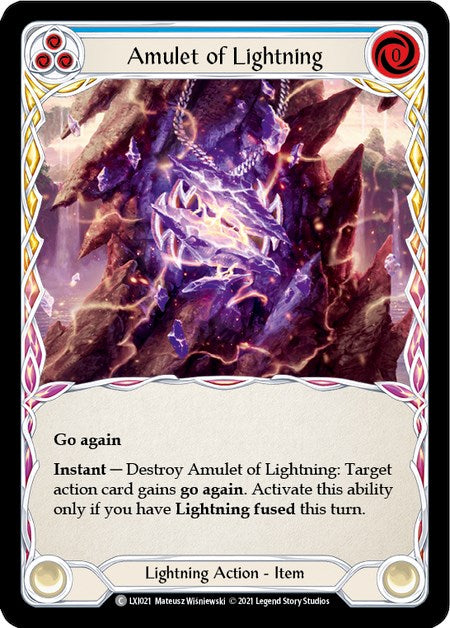 Amulet of Lightning (Blue) [LXI021] (Tales of Aria Lexi Blitz Deck)  1st Edition Normal | Good Games Adelaide SA