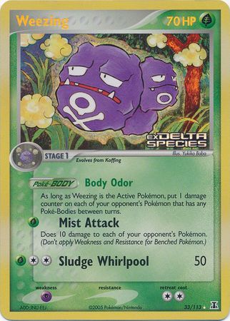 Weezing (33/113) (Stamped) [EX: Delta Species] | Good Games Adelaide SA