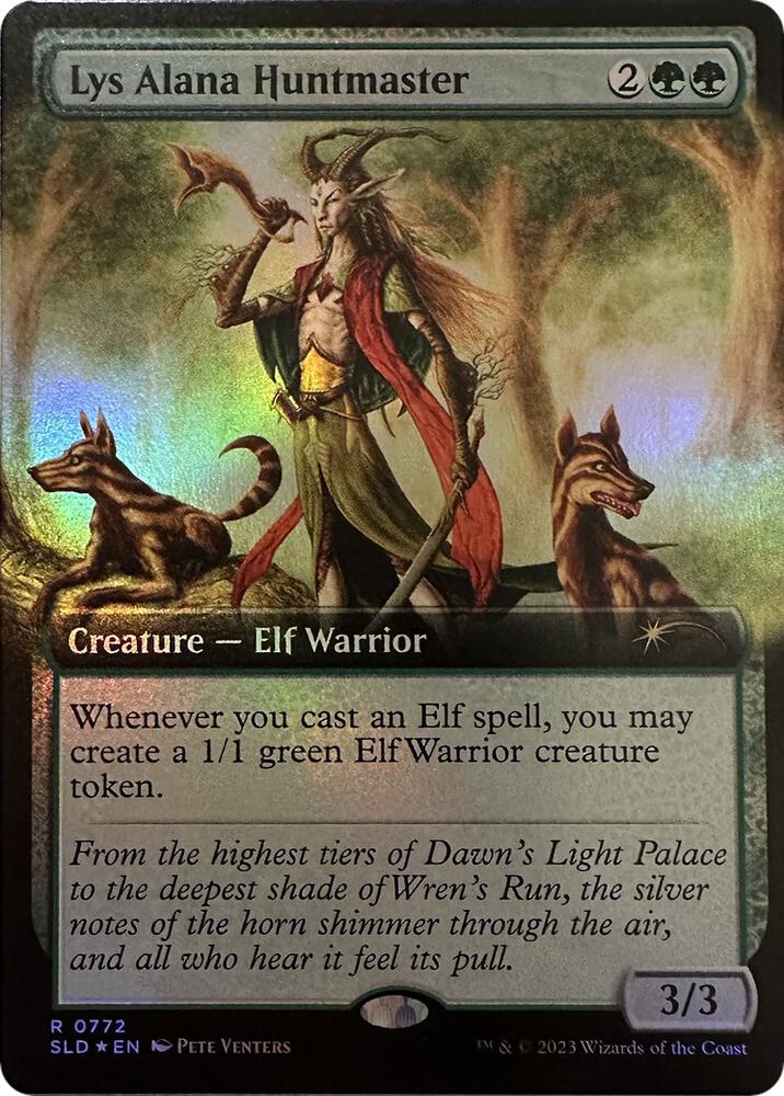 Lys Alana Huntmaster Extended Art 772 (Secret Lair Drop Series)  - Foil | Good Games Adelaide SA