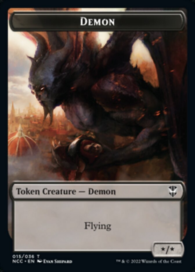 Demon // Copy Double-sided Token [Streets of New Capenna Commander Tokens] | Good Games Adelaide SA