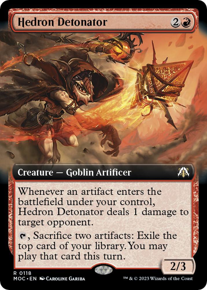 Hedron Detonator Extended Art 118 (Commander: March of the Machine)  - Extended Art | Good Games Adelaide SA