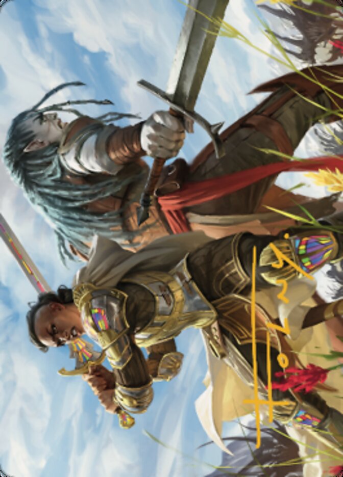 Join Forces Art Card (Gold-Stamped Signature) [Dominaria United Art Series] | Good Games Adelaide SA