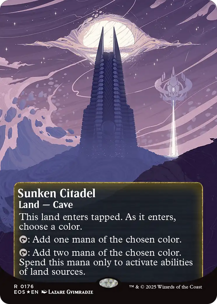 Sunken Citadel (0176) (Borderless) (Galaxy Foil) [Edge of Eternities: Stellar Sights] | Good Games Adelaide SA