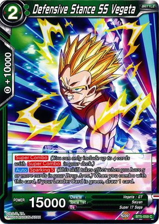Defensive Stance SS Vegeta (BT5-059) [Miraculous Revival] | Good Games Adelaide SA