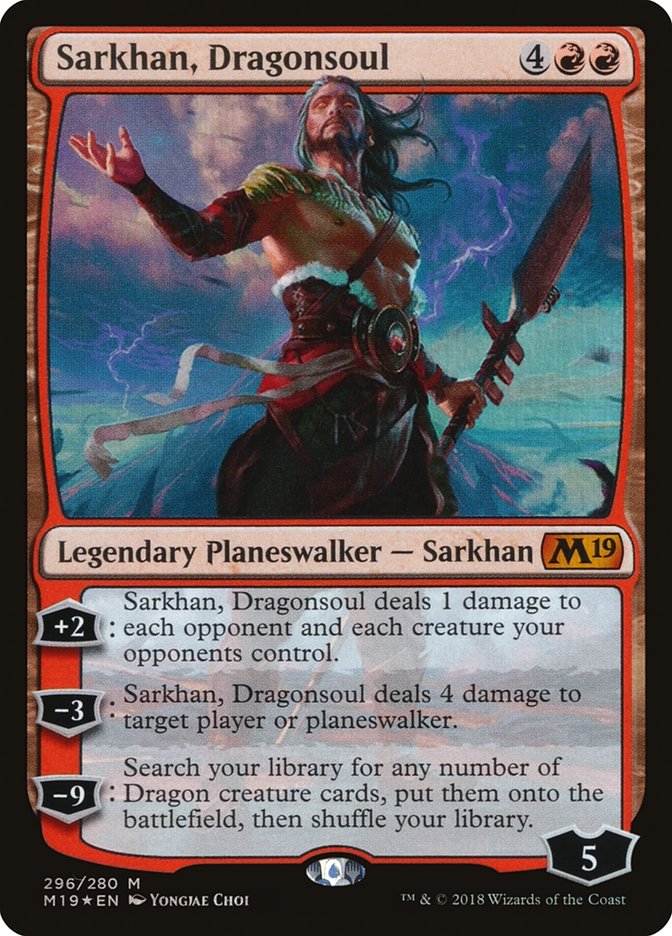Sarkhan, Dragonsoul 296 (Core Set 2019)  - Foil | Good Games Adelaide SA