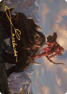 Merias Outrider Art Card Gold Stamped Signature 37 (Art Series: Dominaria United)  | Good Games Adelaide SA