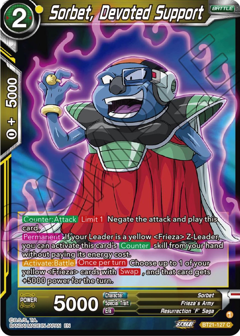 Sorbet, Devoted Support (BT21-127) [ZENKAI Series: Set 04] | Good Games Adelaide SA