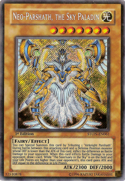 Neo-Parshath, The Sky Paladin [STON-EN061] Secret Rare | Good Games Adelaide SA