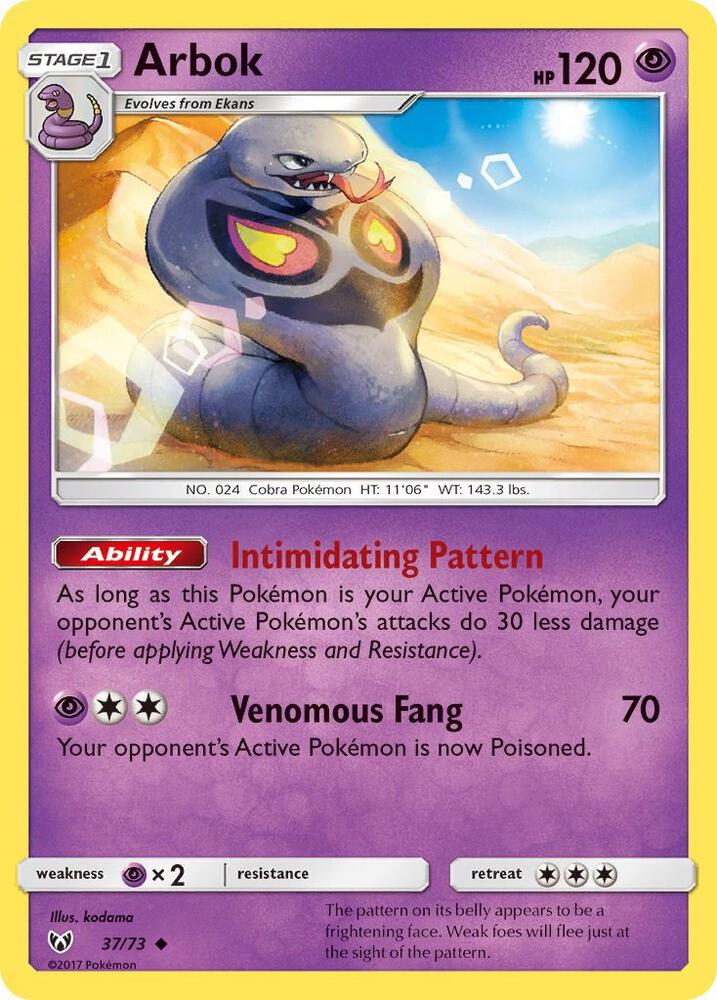 Arbok 37/73 (Shining Legends)  | Good Games Adelaide SA