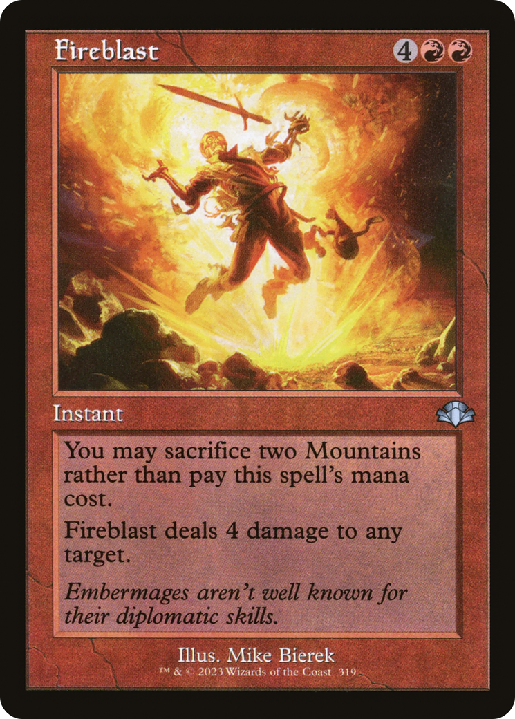 Fireblast (Retro) [Dominaria Remastered] | Good Games Adelaide SA
