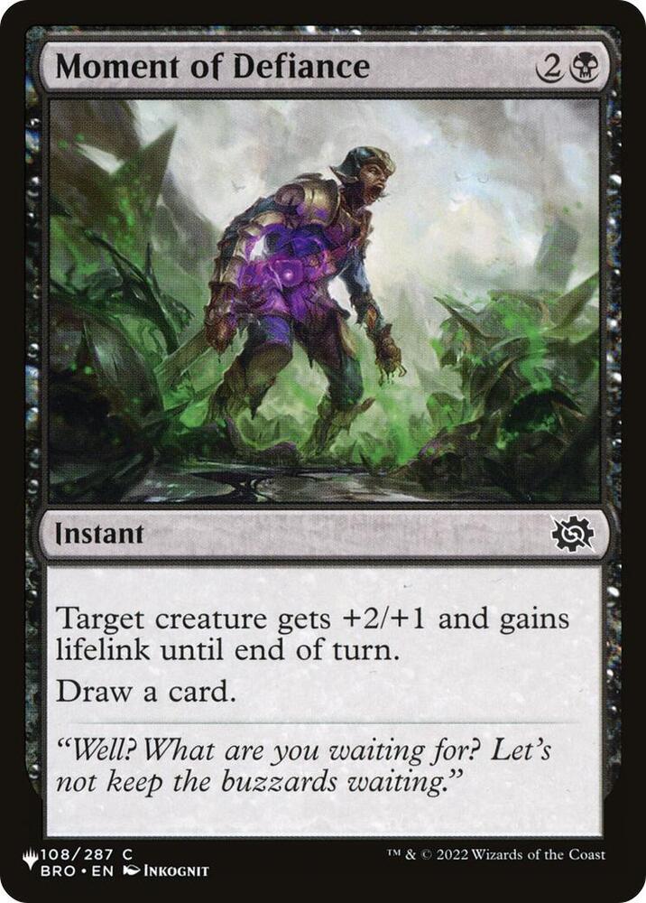 Moment of Defiance 108/012 (The List Reprints)  | Good Games Adelaide SA