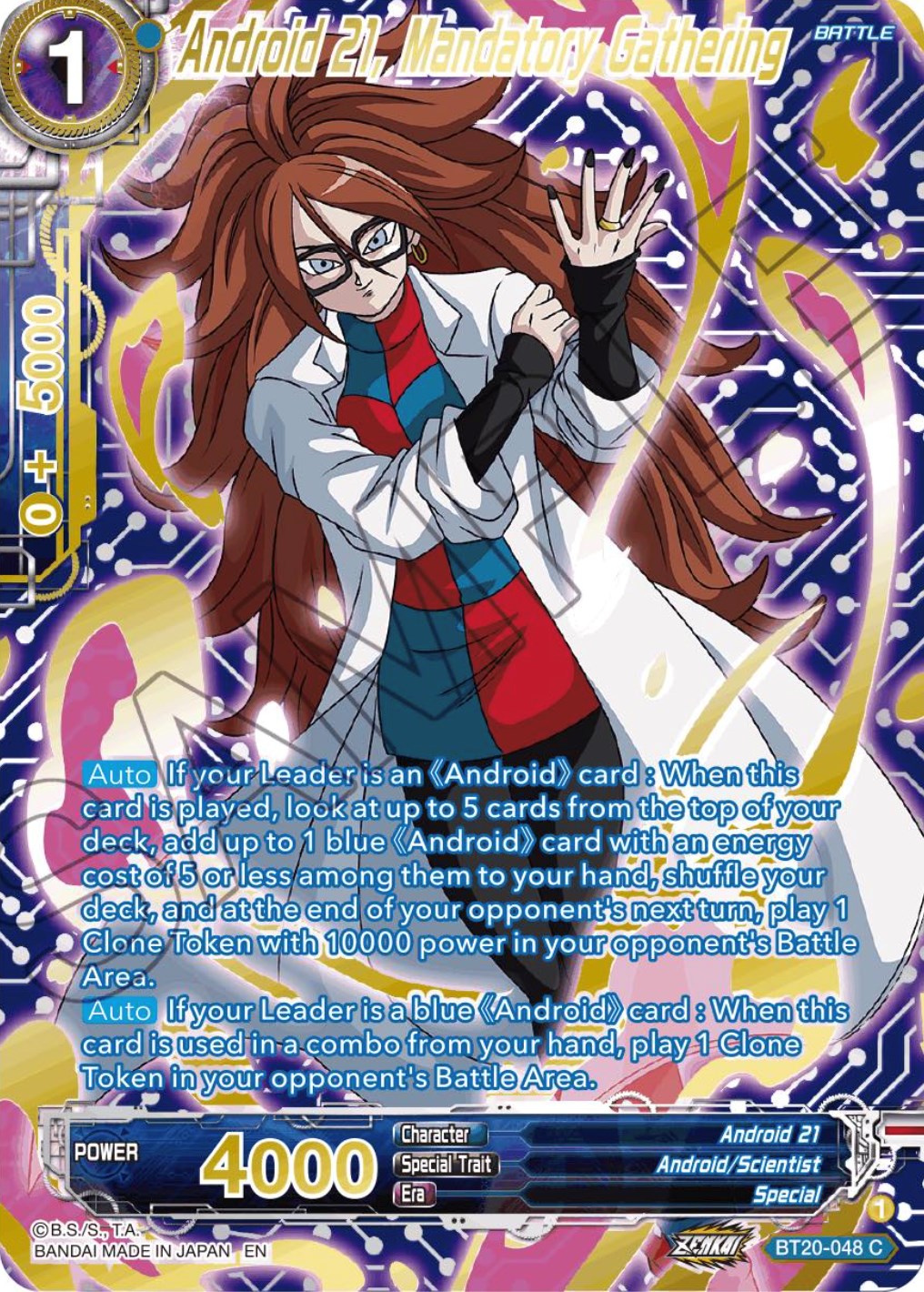 Android 21, Mandatory Gathering (Gold-Stamped) (BT20-048) [Power Absorbed] | Good Games Adelaide SA