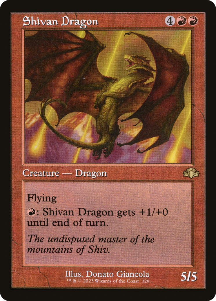 Shivan Dragon (Retro) [Dominaria Remastered] | Good Games Adelaide SA