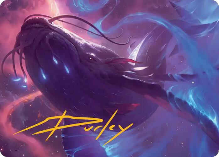 Starbreach Whale Art Card Gold Stamped Signature 9 (Art Series: Edge of Eternities)  | Good Games Adelaide SA