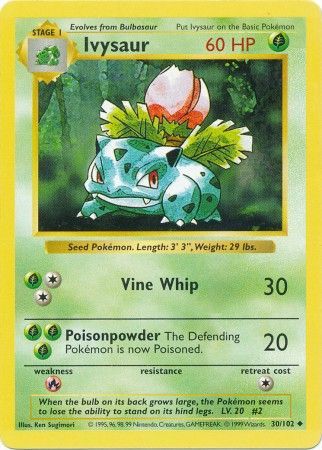 Ivysaur (30/102) [Base Set Shadowless Unlimited] | Good Games Adelaide SA