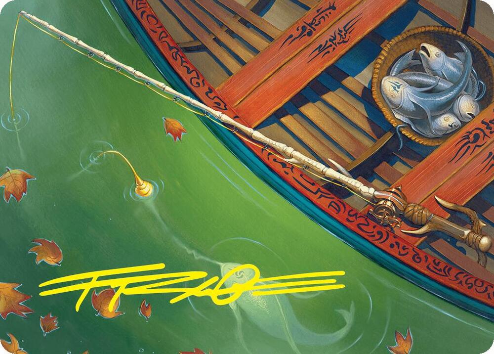 Fishing Pole Art Card 18 54 Gold Stamped Signature 18 (Art Series: Foundations)  | Good Games Adelaide SA