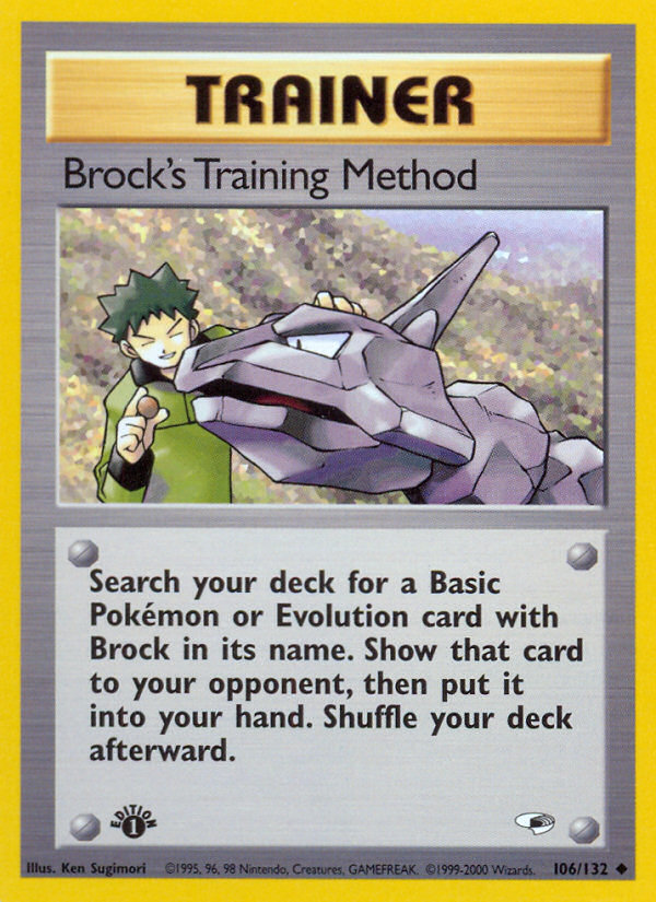 Brock's Training Method (106/132) [Gym Heroes 1st Edition] | Good Games Adelaide SA