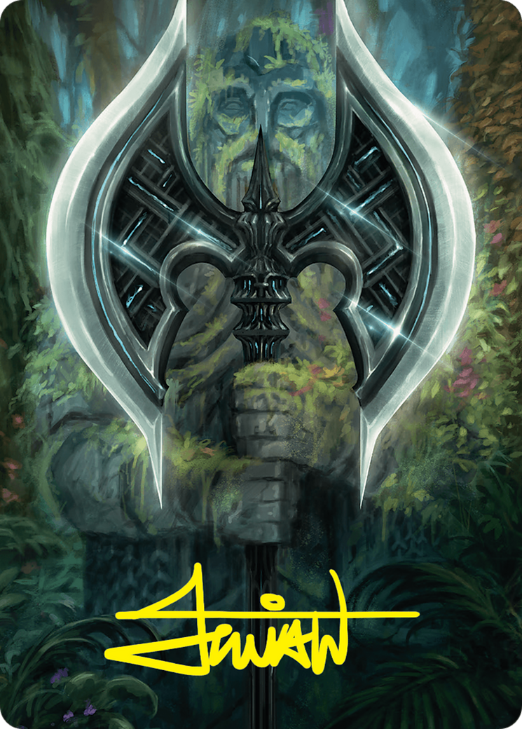 Leyline Axe Art Card (18/54) (Gold-Stamped Signature) [Foundations Art Series] | Good Games Adelaide SA