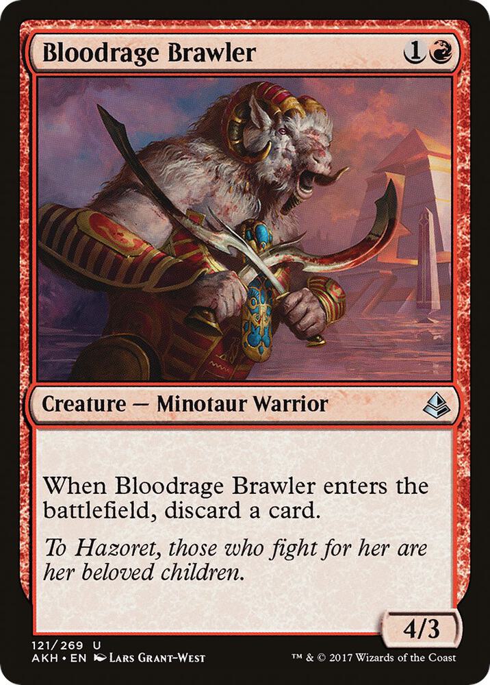 Bloodrage Brawler 121 (Amonkhet)  - Foil | Good Games Adelaide SA