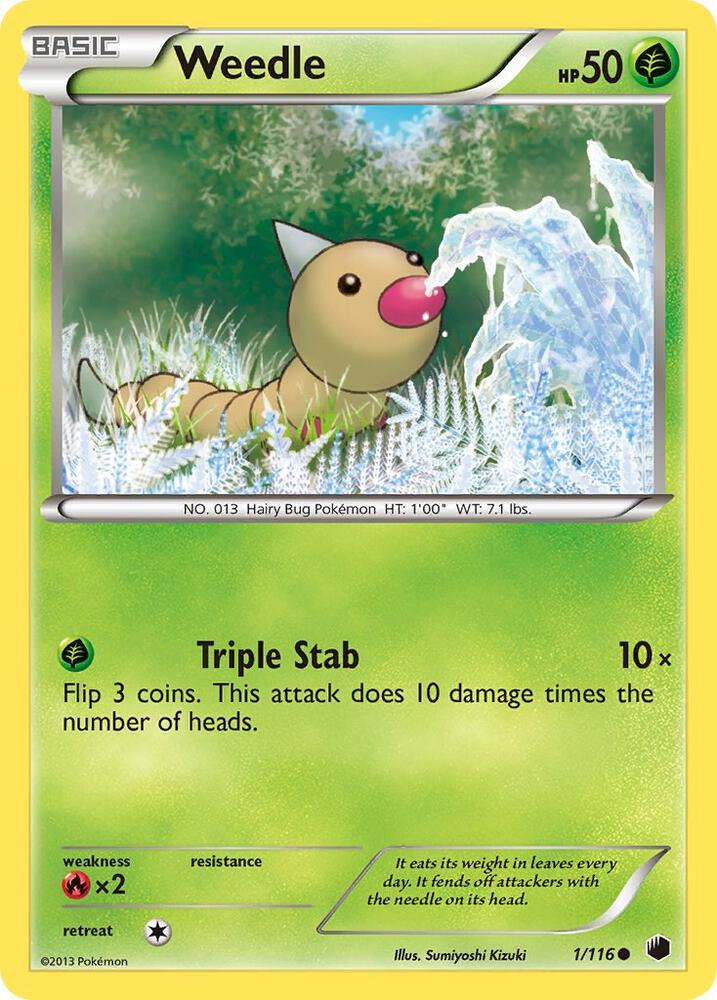 Weedle 1/116 (Plasma Freeze)  - Reverse Holofoil | Good Games Adelaide SA