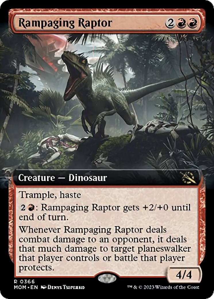 Rampaging Raptor (Extended Art) [March of the Machine] | Good Games Adelaide SA