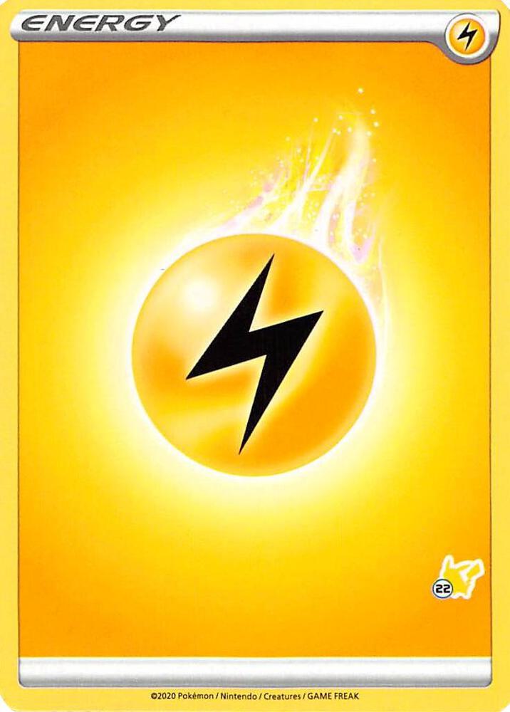 Lightning Energy 22 Pikachu Stamped  (Battle Academy 2022)  | Good Games Adelaide SA