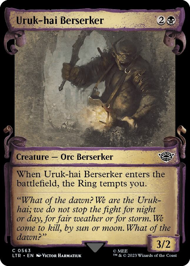 Uruk-hai Berserker 563 (Universes Beyond: The Lord of the Rings: Tales of Middle-earth)  - Showcase Scroll | Good Games Adelaide SA