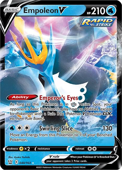 Empoleon V 040/163 (SWSH05: Battle Styles)  - Holofoil | Good Games Adelaide SA