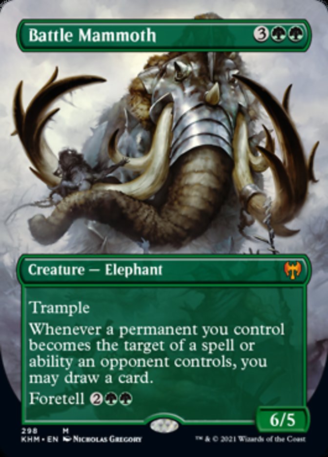 Battle Mammoth (Borderless Alternate Art) [Kaldheim] | Good Games Adelaide SA