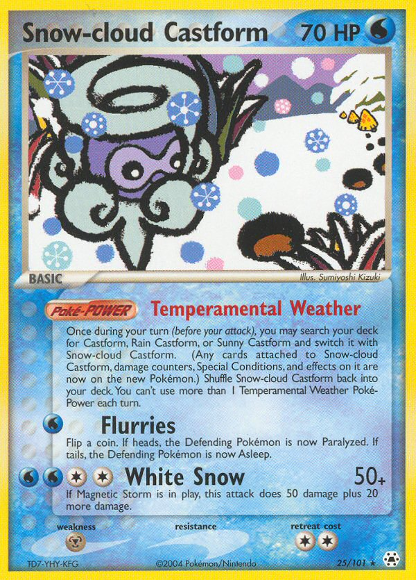 Snow-cloud Castform (25/101) [EX: Hidden Legends] | Good Games Adelaide SA