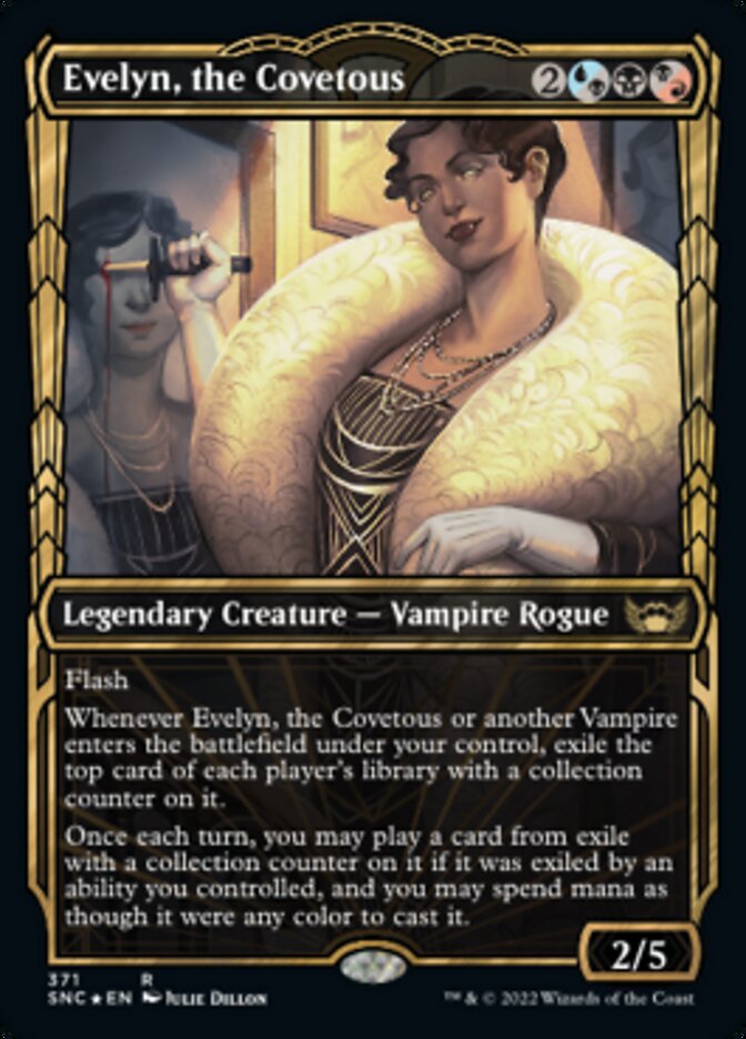 Evelyn, the Covetous (Showcase Golden Age Gilded Foil) [Streets of New Capenna] | Good Games Adelaide SA